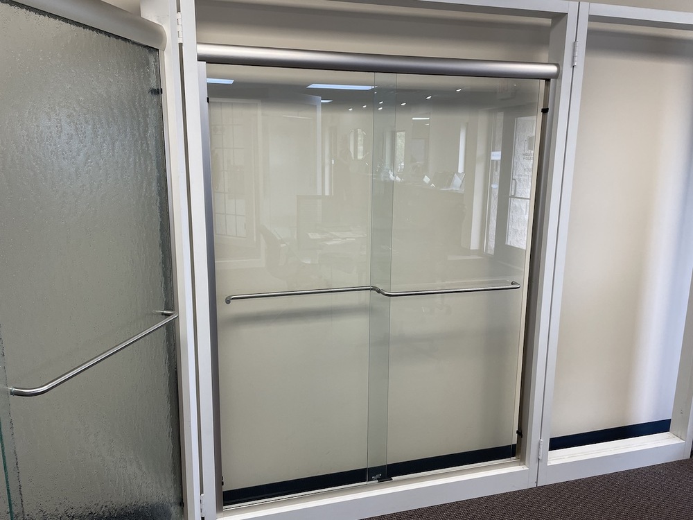 Semi-Frameless Sliding Unit with Clear Glass