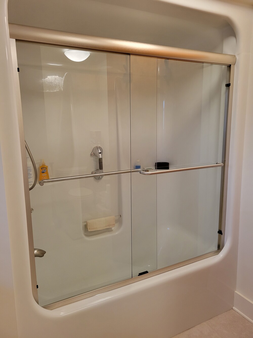 Semi Frameless Shower Door Over Tub